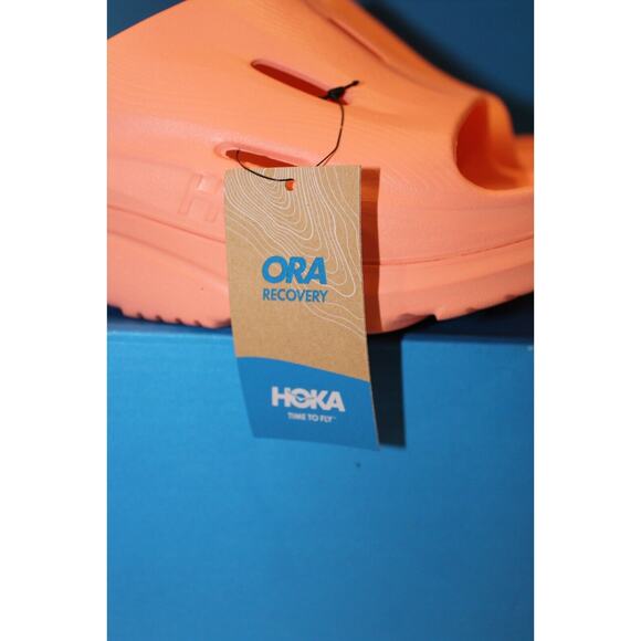HOKA Men\'s U Ora Recovery Slide 3 Sandal Papaya NWOB SZ‎ 12